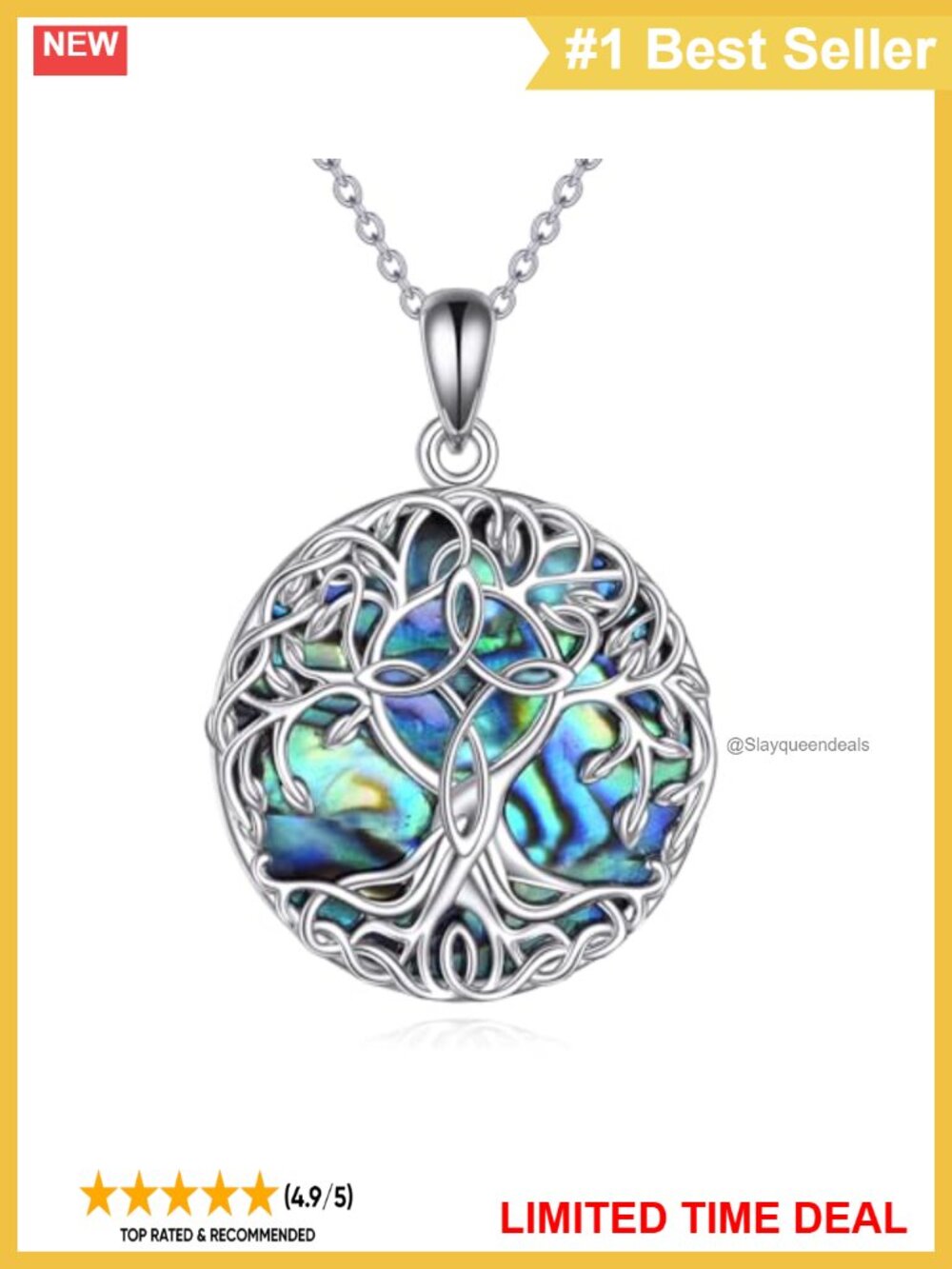Tree of Life Necklace 925 Sterling Silver Celtic Knot Pendant